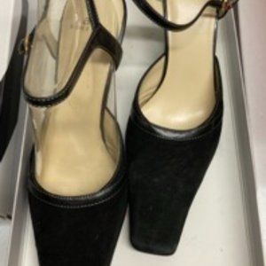 Vintage Black suede dress shoes, size 6.5, Anne Klein 2